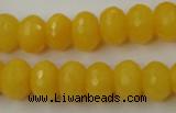 CCN908 15.5 inches 9*12mm faceted rondelle candy jade beads