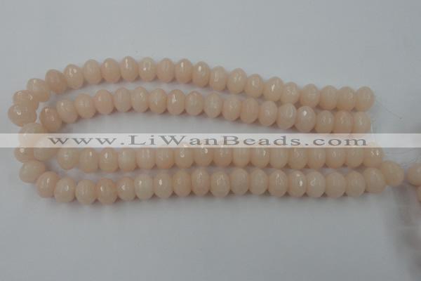 CCN916 15.5 inches 10*14mm faceted rondelle candy jade beads