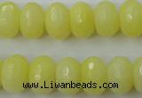 CCN919 15.5 inches 10*14mm faceted rondelle candy jade beads