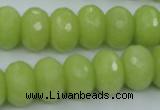 CCN923 15.5 inches 10*14mm faceted rondelle candy jade beads