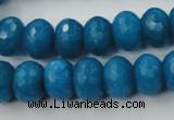 CCN925 15.5 inches 10*14mm faceted rondelle candy jade beads