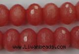 CCN931 15.5 inches 12*16mm faceted rondelle candy jade beads