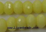 CCN932 15.5 inches 12*16mm faceted rondelle candy jade beads