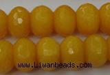 CCN933 15.5 inches 12*16mm faceted rondelle candy jade beads