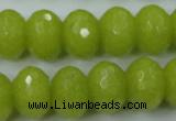 CCN934 15.5 inches 12*16mm faceted rondelle candy jade beads