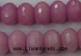 CCN939 15.5 inches 12*16mm faceted rondelle candy jade beads