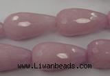 CCN988 15.5 inches 13*25mm faceted teardrop candy jade beads