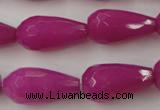 CCN989 15.5 inches 13*25mm faceted teardrop candy jade beads