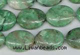 CCO119 15.5 inches 15*20mm oval dyed natural chrysotine beads