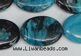 CCO181 15.5 inches 22*30mm oval dyed natural chrysotine beads