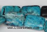 CCO192 15.5 inches 18*25mm rectangle dyed natural chrysotine beads