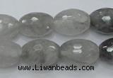 CCQ100 15.5 inches 13*18mm faceted rice cloudy quartz beads