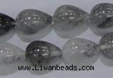 CCQ106 15.5 inches 13*18mm teardrop cloudy quartz beads wholesale