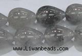 CCQ107 15.5 inches 15*20mm teardrop cloudy quartz beads wholesale