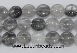 CCQ116 15.5 inches 10mm coin cloudy quartz beads wholesale