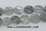 CCQ117 15.5 inches 12mm coin cloudy quartz beads wholesale