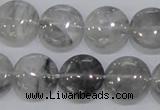 CCQ118 15.5 inches 15mm coin cloudy quartz beads wholesale