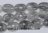 CCQ145 15.5 inches 10*14mm oval cloudy quartz beads wholesale