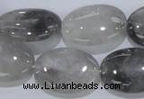 CCQ148 15.5 inches 18*25mm oval cloudy quartz beads wholesale