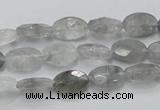 CCQ152 15.5 inches 8*12mm faceted oval cloudy quartz beads wholesale