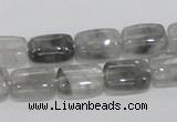 CCQ175 15.5 inches 10*14mm rectangle cloudy quartz beads wholesale