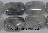 CCQ178 15.5 inches 18*25mm rectangle cloudy quartz beads wholesale