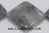 CCQ206 15.5 inches 40*40mm diamond cloudy quartz beads wholesale