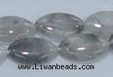 CCQ222 15.5 inches 15*25mm horse eye cloudy quartz beads wholesale