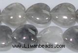 CCQ223 15.5 inches 20*20mm heart cloudy quartz beads wholesale