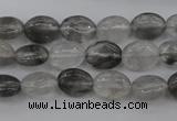 CCQ243 15.5 inches 8*10mm oval cloudy quartz beads wholesale