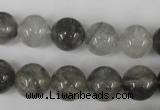 CCQ304 15.5 inches 12mm round cloudy quartz beads wholesale