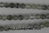 CCQ311 15.5 inches 6mm faceted round cloudy quartz beads wholesale