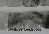 CCQ411 15.5 inches 18*18mm square cloudy quartz beads wholesale