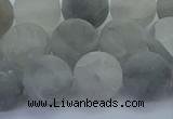 CCQ564 15.5 inches 12mm round matte cloudy quartz beads wholesale