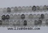 CCQ66 15.5 inches 4*6mm rondelle cloudy quartz beads wholesale