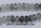 CCQ67 15.5 inches 5*8mm rondelle cloudy quartz beads wholesale