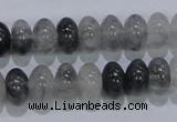 CCQ69 15.5 inches 7*12mm rondelle cloudy quartz beads wholesale