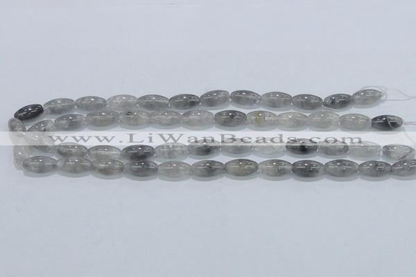 CCQ81 15.5 inches 8*16mm rice cloudy quartz beads wholesale