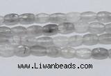 CCQ88 15.5 inches 4*7mm faceted rice cloudy quartz beads wholesale