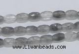 CCQ89 15.5 inches 5*8mm faceted rice cloudy quartz beads wholesale