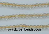 CCR01 15.5 inches 4mm round natural citrine gemstone beads wholesale