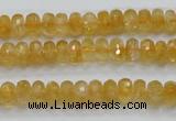 CCR08 15.5 inches 5*8mm faceted rondelle natural citrine gemstone beads