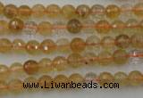 CCR151 15.5 inches 6mm faceted round natural citrine gemstone beads