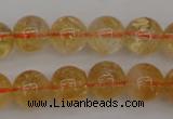 CCR167 15.5 inches 10mm round natural citrine beads wholesale