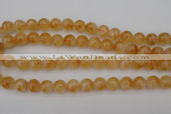 CCR168 15.5 inches 12mm round natural citrine beads wholesale