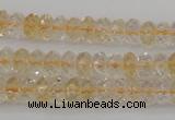 CCR172 15.5 inches 4*6mm faceted rondelle natural citrine beads