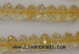 CCR174 15.5 inches 5*8mm faceted rondelle natural citrine beads