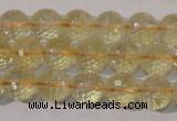 CCR203 15.5 inches 10mm faceted round natural citrine gemstone beads