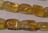 CCR219 15.5 inches 11*17mm nuggets natural citrine gemstone beads