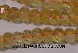 CCR225 15.5 inches 4*6mm faceted rondelle natural citrine beads